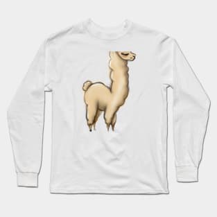 Cute Llama Drawing Long Sleeve T-Shirt